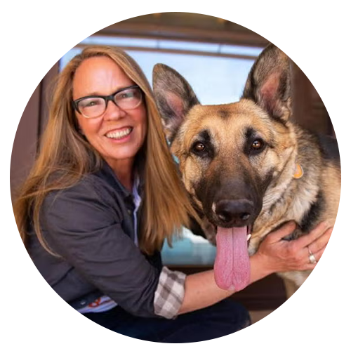 Best Friends Chief Executive Officer and a german shepard